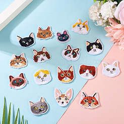 1 упаковка полиэстеровой ткани для вышивки с термоприклеиваемыми/пришивными заплатками&nbsp;DIY-TA0013-53