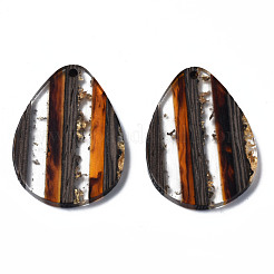 Подвески из прозрачной смолы и ореха RESI-N025-015A-A01