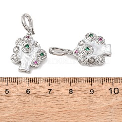 Латунный микро-паве кубический цирконий KK-A279-09P