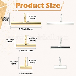 12 шт. 6 стиля латунных трубчатых дужек&nbsp;DIY-CJ0003-03