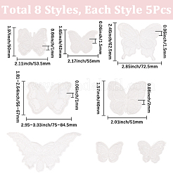 40шт. 8 стиля полиэстеровая бабочка&nbsp;DIY-SP0006-25