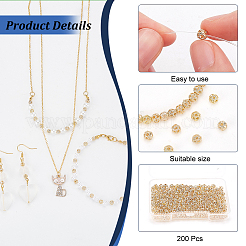 200 шт. полые латунные разделительные бусины&nbsp;KK-PH0005-83