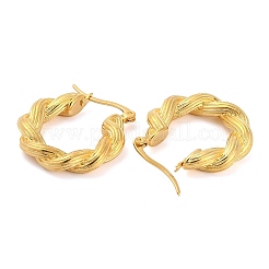 Серьги-кольца из нержавеющей стали 304 с вакуумным покрытием PVD EJEW-K259-05G