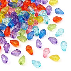 100 шт. Прозрачные акриловые бусины MACR-YW0002-10