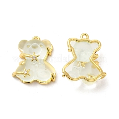 Подвески со стразами из прозрачной смолы&nbsp;LS-KK-H438-04G-05