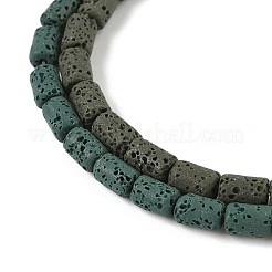 Нити бусин из искусственного камня лавы ручной работы PORC-P032-04M