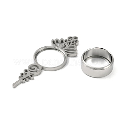 Подвески-медальоны из нержавеющей стали 304&nbsp;STAS-S132-06P-02