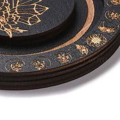 Плоские круглые деревянные лотки для браслетов PAAG-PW0009-01D