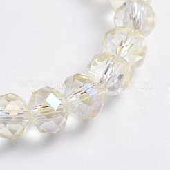 Electroplate стеклянные бусы браслеты простирания&nbsp;BJEW-JB02012