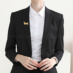 12 шт. 3-х цветные латунные броши-банты для женщин JEWB-CA0001-56