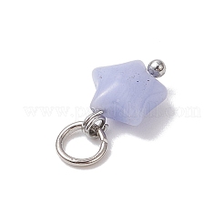 10 шт. 5 стиля подвески в форме звезды из натурального белого нефрита PALLOY-JF04533