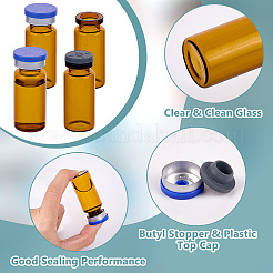 Стеклянный флакон для лиофилизированного порошка с крышкой AJEW-WH0596-021B