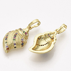 Латунные микро проложить кубического циркония подвески&nbsp;ZIRC-T012-30G