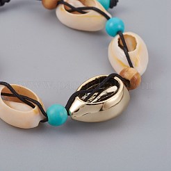 Регулируемые нейлоновые шнурки детские плетеные браслеты BJEW-JB04090-02