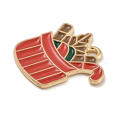 Новогодняя тема сплава эмали подвески ENAM-Z019-01G