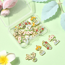 16шт 4 стиля подвески из сплава с эмалью&nbsp;FIND-SC0019-89