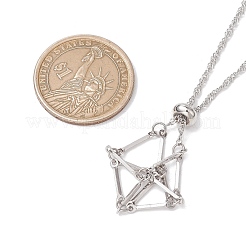 3 шт. 3 стиля 304 нержавеющая сталь кубовидная цепочка макраме мешочек пустой держатель для камня изготовление ожерелья&nbsp;NJEW-JN05197