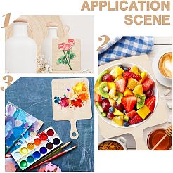 Разделочная доска из самшита с ручкой&nbsp;AJEW-WH0250-91