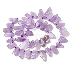 Нити бусин из натурального лавандового аметиста&nbsp;G-L649-D01-01