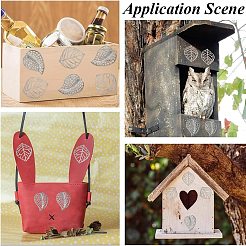 60 шт. 2 стиля железных листовых украшений&nbsp;AJEW-GF0012-11A