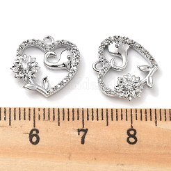 Латунные микропаве прозрачные подвески с фианитом&nbsp;KK-M102-34P