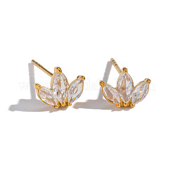 Серьги-гвоздики в форме цветка из нержавеющей стали 304 WA7046