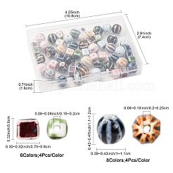 56шт 14 стиля фарфоровые бусины ручной работы PORC-FS0001-30