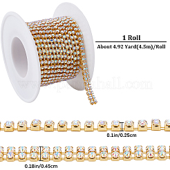 Золотые железные цепочки со стразами и стразами&nbsp;CH-WH0009-04G-02