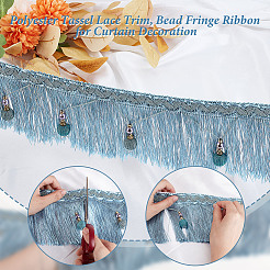 Отделка из полиэстерового кружева с кисточками длиной 6 м&nbsp;OCOR-OC0001-51B