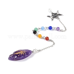 Конский глаз натуральный драгоценный камень заостренные биолокационные маятники G-L524-16ASP