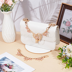 2 шт. 2 стиля розовая цинковая эмаль бант цветок подвеска кабель цепочка кошелек цепи&nbsp;FIND-BBC0004-59