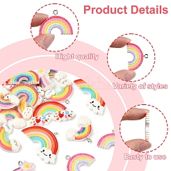 18 шт. 9 цвета непрозрачные подвески из смолы RESI-FS0001-90