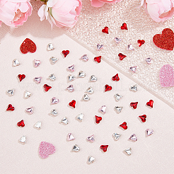 200шт 3 цвета стеклянные кабошоны со стразами GGLA-FH0001-02