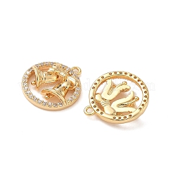 Латунные микропаве прозрачные кубические циркониевые подвески KK-B160-01G