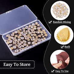 100 шт. пришивные стразы в форме капли/сердца/звезды&nbsp;GACR-TA0001-07A