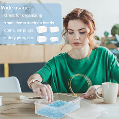 4 шт. 4 стиля полипропиленовые пластиковые контейнеры для хранения бусин с двойными узлами CON-BC0007-32