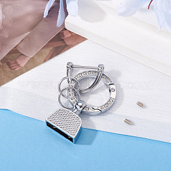 1 шт. брелки с пружинными кольцами из сплава со стразами своими руками&nbsp;FIND-TA0008-54C-P