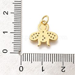 Латунные микропаве прозрачные подвески с фианитом KK-L225-039G