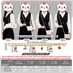 Цепочки для кошельков с эмалевым подвесом из фруктового сплава&nbsp;AJEW-AB00097