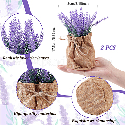 2 шт. пластиковые лавандовые микроландшафтные украшения&nbsp;AJEW-GA0008-95