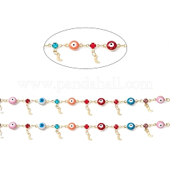 Эмаль сглаза и стеклянные плоские круглозвенные цепи CHC-C003-22G-01