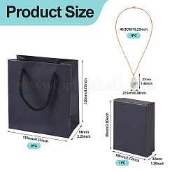 1 шт. ожерелья из нержавеющей стали с сухоцветами&nbsp;NJEW-TA0001-19B