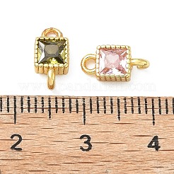 Шармы-соединители из латуни с паве из кубического циркония&nbsp;KK-L264-07G