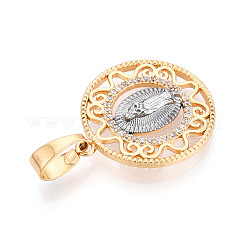 Латунные микропаве прозрачные подвески с фианитом KK-N268-29G