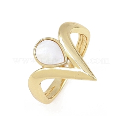 Латунные открытые манжеты для женщин&nbsp;RJEW-K308-04B-G