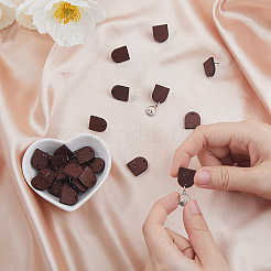 60 шт. деревянные серьги-гвоздики&nbsp;EJEW-FI0003-33D