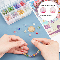 Матовое спрей окрашены стеклянные бусины&nbsp;GLAA-PH0008-11