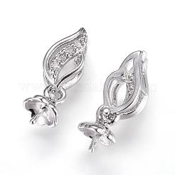 Долговечные латунные подвески с микропаве из кубического циркония ZIRC-F063-28P