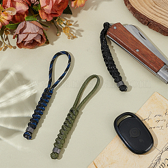 3 шт. полиэстер и спандекс шнур веревки брелок карабин&nbsp;HJEW-UN00081