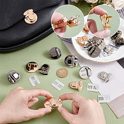 12 шт. 3 цвета железные застежки для сумок&nbsp;PURS-NB0001-02